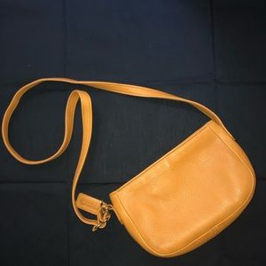 COACH mustard crossbody purse